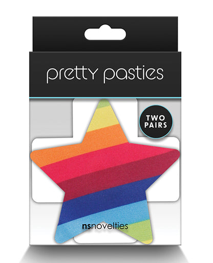 Pretty Pasties Pride Cross & Star Rainbow 2 Pair