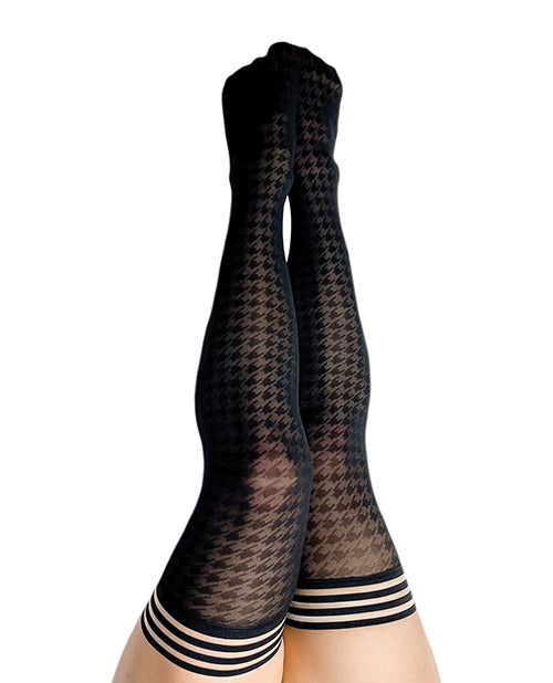 Kixies Houndstooth Thigh High Size D