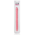 17’’ Slim Jim Duo Veined Super Slim Dong - Translucence Gel Pink - Dongs & Dildos