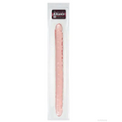 17’’ Slim Jim Duo Veined Super Slim Dong - Translucence Gel Pink - Dongs & Dildos