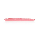 17’’ Slim Jim Duo Veined Super Slim Dong - Translucence Gel Pink - Dongs & Dildos