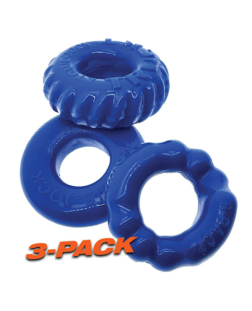 Oxballs Atomic Jock Cock-T Comfort Cock Ring Blue - Silicone Penis Ring