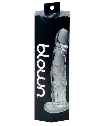 Realistic 8.5 in. Glass Dildo With Base Clear
