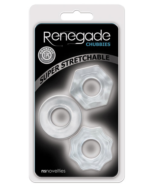 Renegade Chubbies Cock Rings 3-Pack Blue