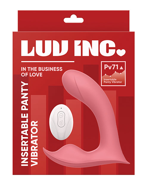 Luv Inc Pv71 Insertable Panty Vibrator Rechargeable Remote-Controlled Silicone Wearable Dual Stimulator