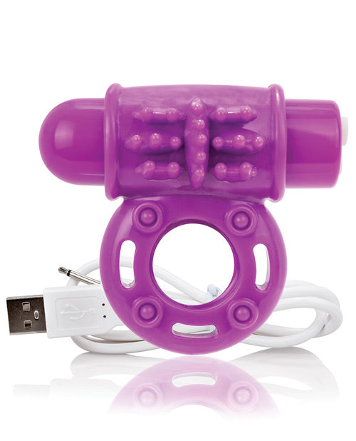 Screaming O Charged OWow Vooom Vibrating Cock Ring - Purple