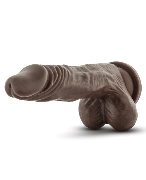 Blush Dr. Skin Stud Muffin Realistic 8.5 in. Dildo with Balls & Suction Cup Brown