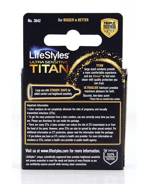 Lifestyles Ultra Sensitive Titan 3pk