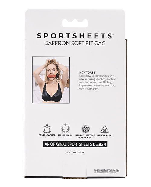 Sportsheets Saffron Soft Bit Gag with Adjustable Buckle