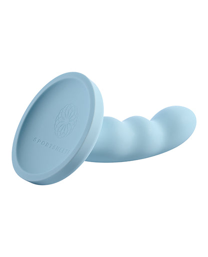 Sportsheets Merge Collection Jaspar 6 in. Silicone G-Spot Dildo with Suction Cup Aqua
