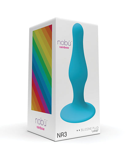 Nobu Rainbow Large Silicone Plug - Blue