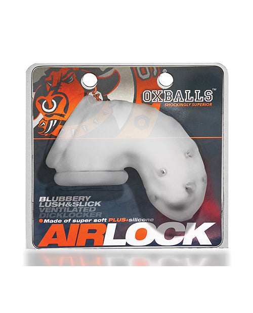OxBalls Airlock Air-Lite Vented Chastity Clear Ice