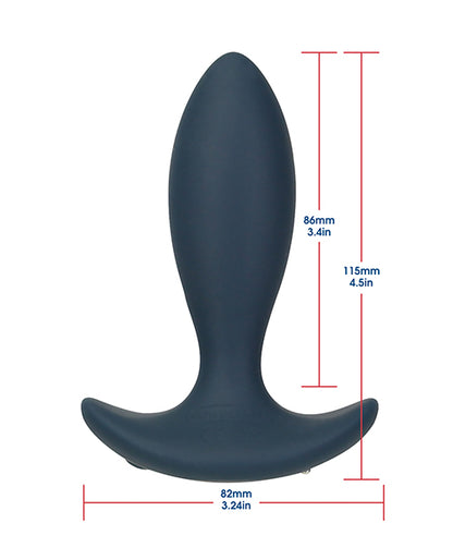 Lux Active Throb 4.5 in. Anal Pulsating Silicone Massager Black