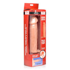 2 Inch Silicone Penis Extension: Flesh-colored extender in red packaging