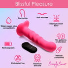 21x Vibrating Ribbed Silicone Dildo - Vibrating-dildos