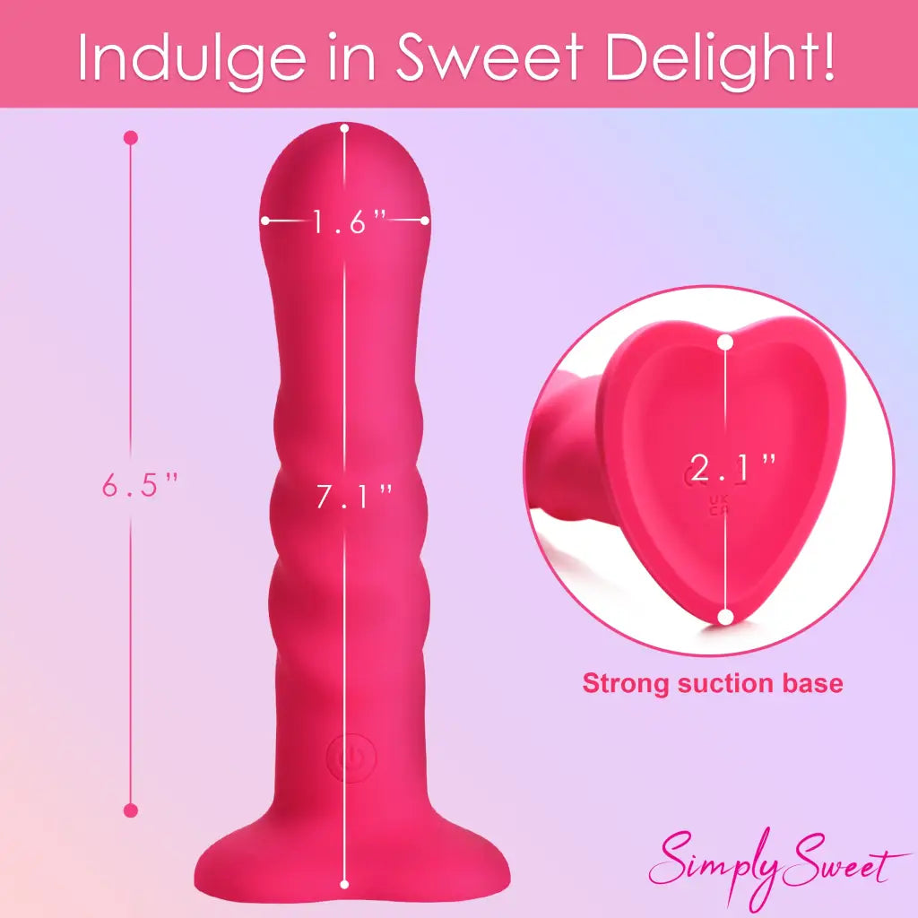 21x Vibrating Ribbed Silicone Dildo - Vibrating-dildos