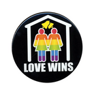 3’’ Button Female - Love Wins - Party Supplies