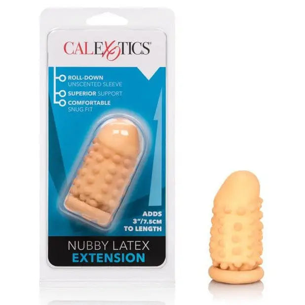 CalExotics Penis Enhancement 3" Latex Extension Nubby - Ivory at the Haus of Shag