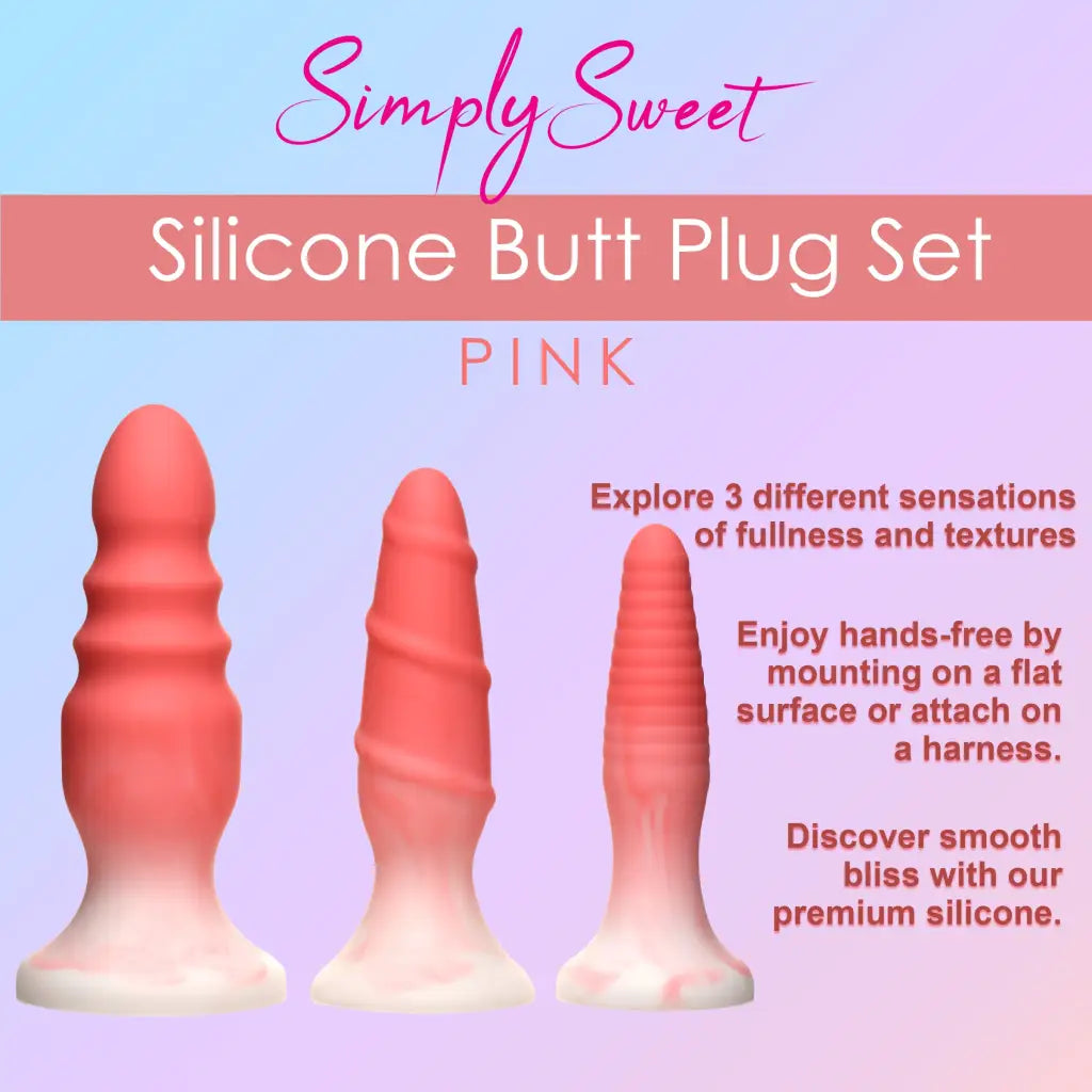 3 Piece Silicone Butt Plug Set - Butt Plug