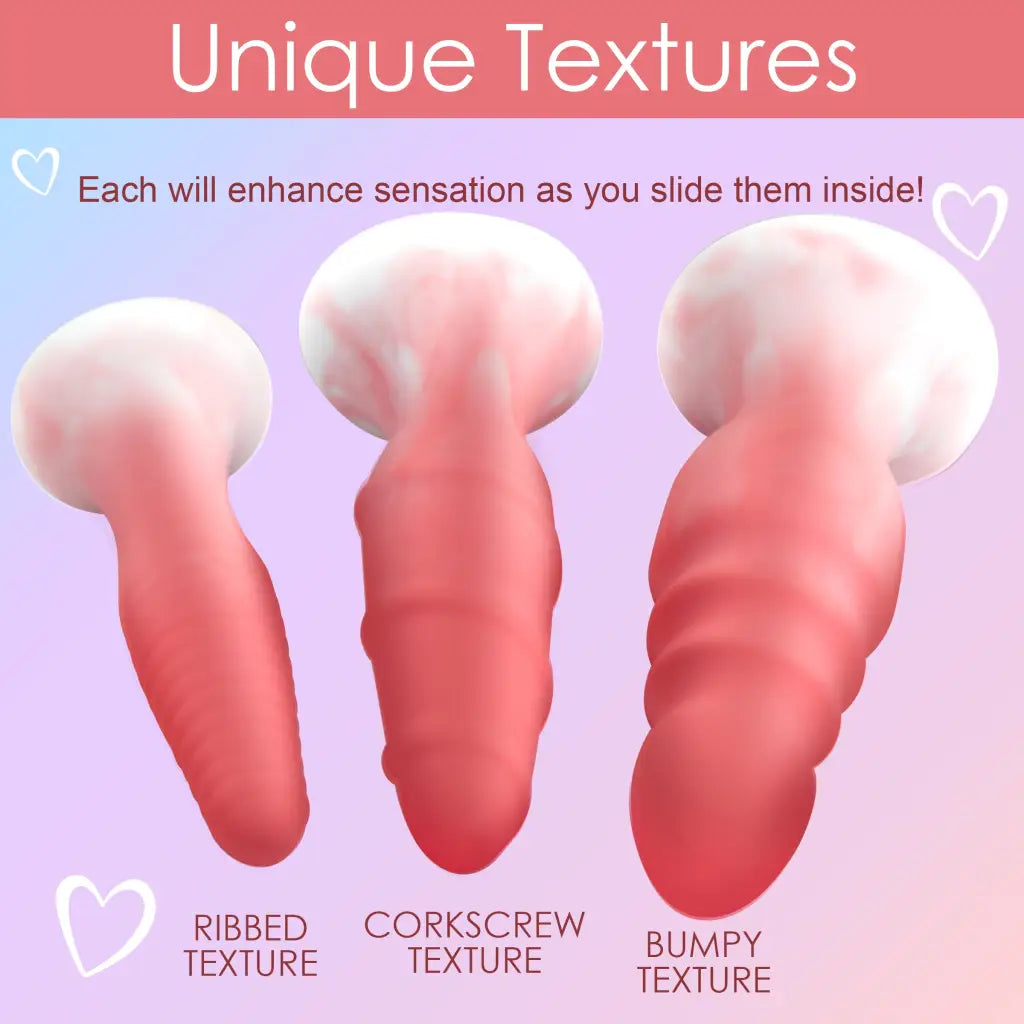 3 Piece Silicone Butt Plug Set - Butt Plug