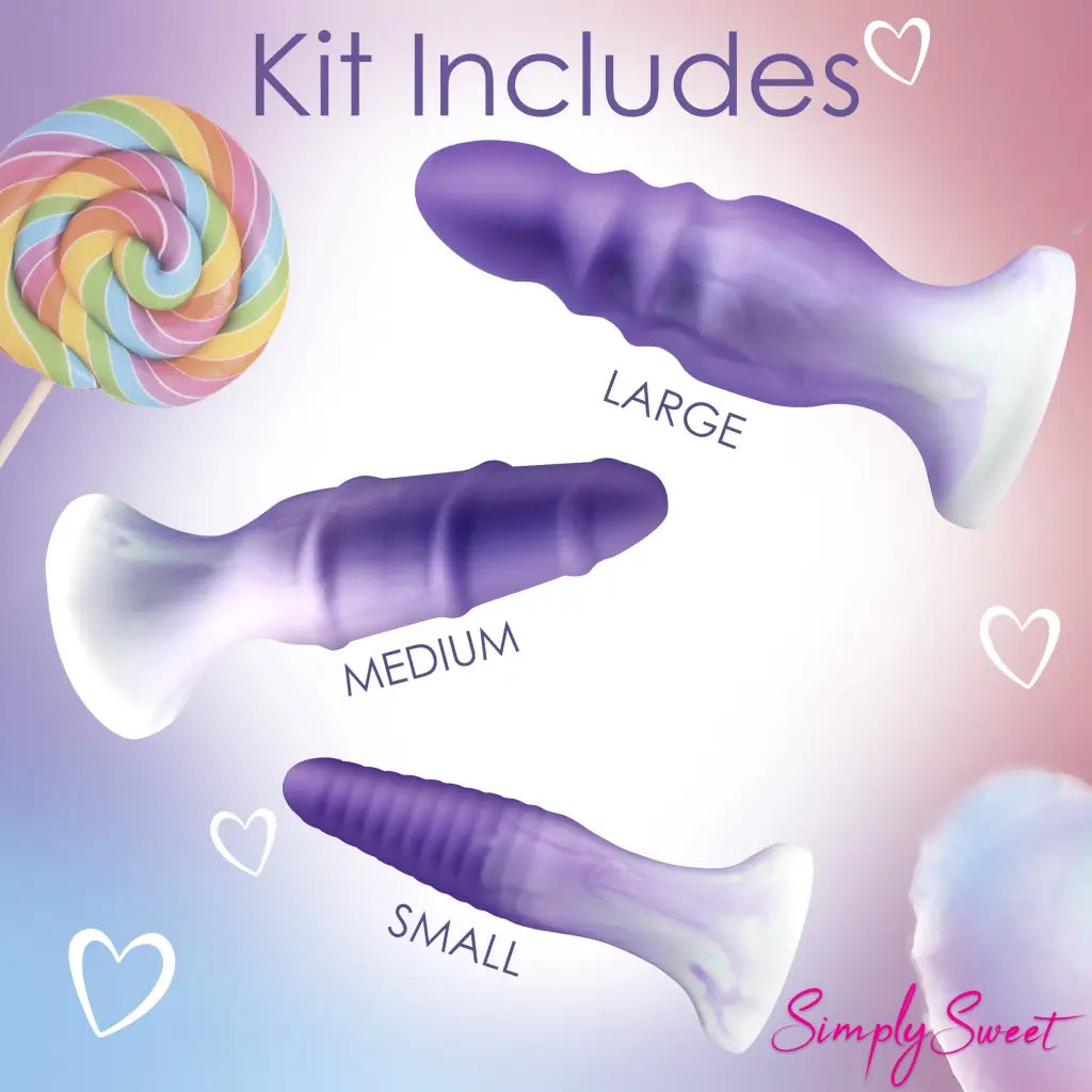 3 Piece Silicone Butt Plug Set - Butt Plug