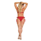 4sugar & Spice Ribbon Tie Bra & Panty Red - Lingerie Set