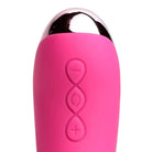 Pink 50x Silicone G-spot Wand with control buttons and a sleek metallic top