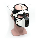 665 Bondage Pup Hood - Black/White / One Size - Bondage Blindfolds & Restraints