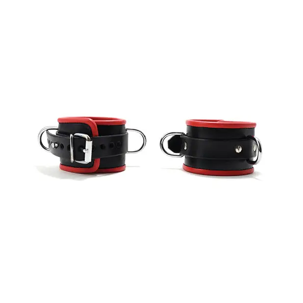 665 Padded Locking Wrist Restraint - Red - Bondage Blindfolds & Restraints