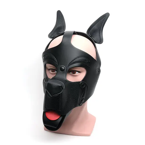 665 Playful Pup Hood. - Black / One Size - Bondage Blindfolds & Restraints