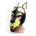 665 Playful Pup Hood. - Black/Yellow / One Size - Bondage Blindfolds & Restraints