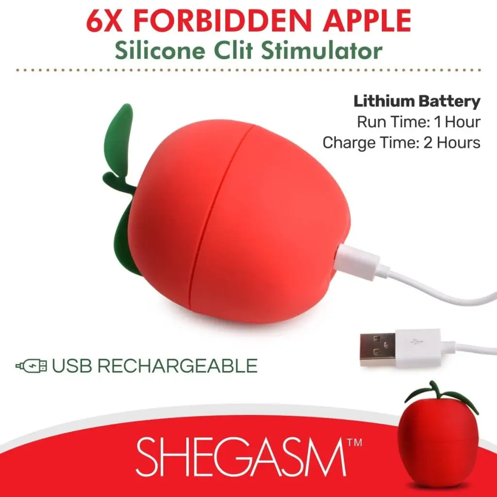 inmi Vibrator 6x Forbidden Apple Silicone Clit Stimulator at the Haus of Shag