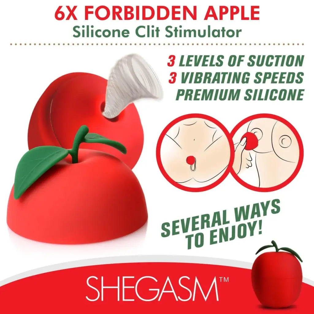 inmi Vibrator 6x Forbidden Apple Silicone Clit Stimulator at the Haus of Shag