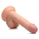 7.5 inch realistic dildo with balls on a white background