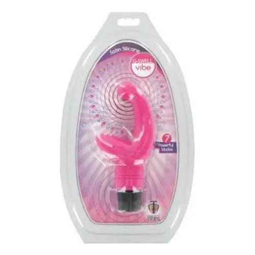 7 Function Satin Silicone G-swell Vibe in pink retail packaging