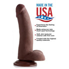 7 Inch Ultra Real Dual Layer Suction Cup - Chocolate - Realistic-dildos