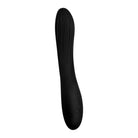 7x Bendable Silicone Vibrator: sleek black, curved shape, ribbed texture, premium design