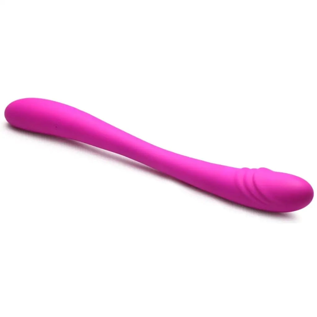 inmi Double Ended Vibrator 7x Double Team Silicone Double Dildo With Remote at the Haus of Shag