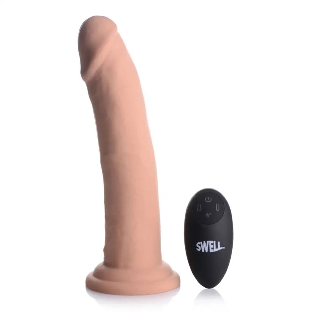 Swell Dildos 7x Inflatable And Vibrating Remote Control Silicone Dildo at the Haus of Shag