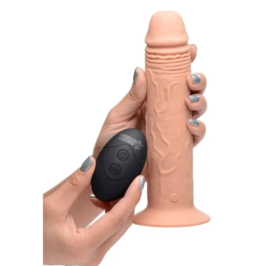 Thump It Dildos 7x Remote Control Vibrating And Thumping Dildo at the Haus of Shag