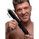 Master Series Vibrator Black 8x Auto Pounder Vibrating And Thrusting Dildo With Handle at the Haus of Shag