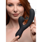 inmi Vibrator Black 8x Silicone Suction Rabbit at the Haus of Shag