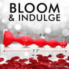 9x Beaded Bloom Silicone Rose Vibrator - Red - Anal Beads