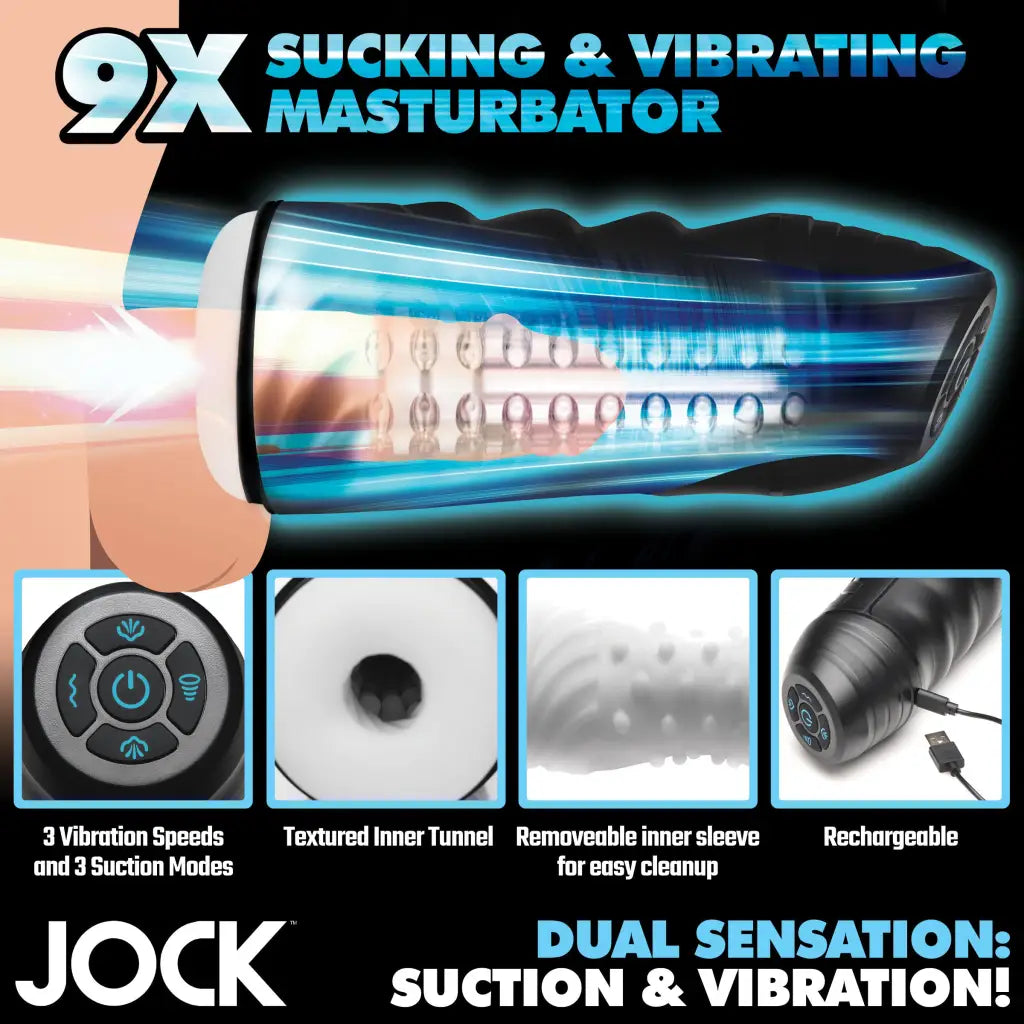 9x Sucking And Vibrating Masturbator - Powered Stroker