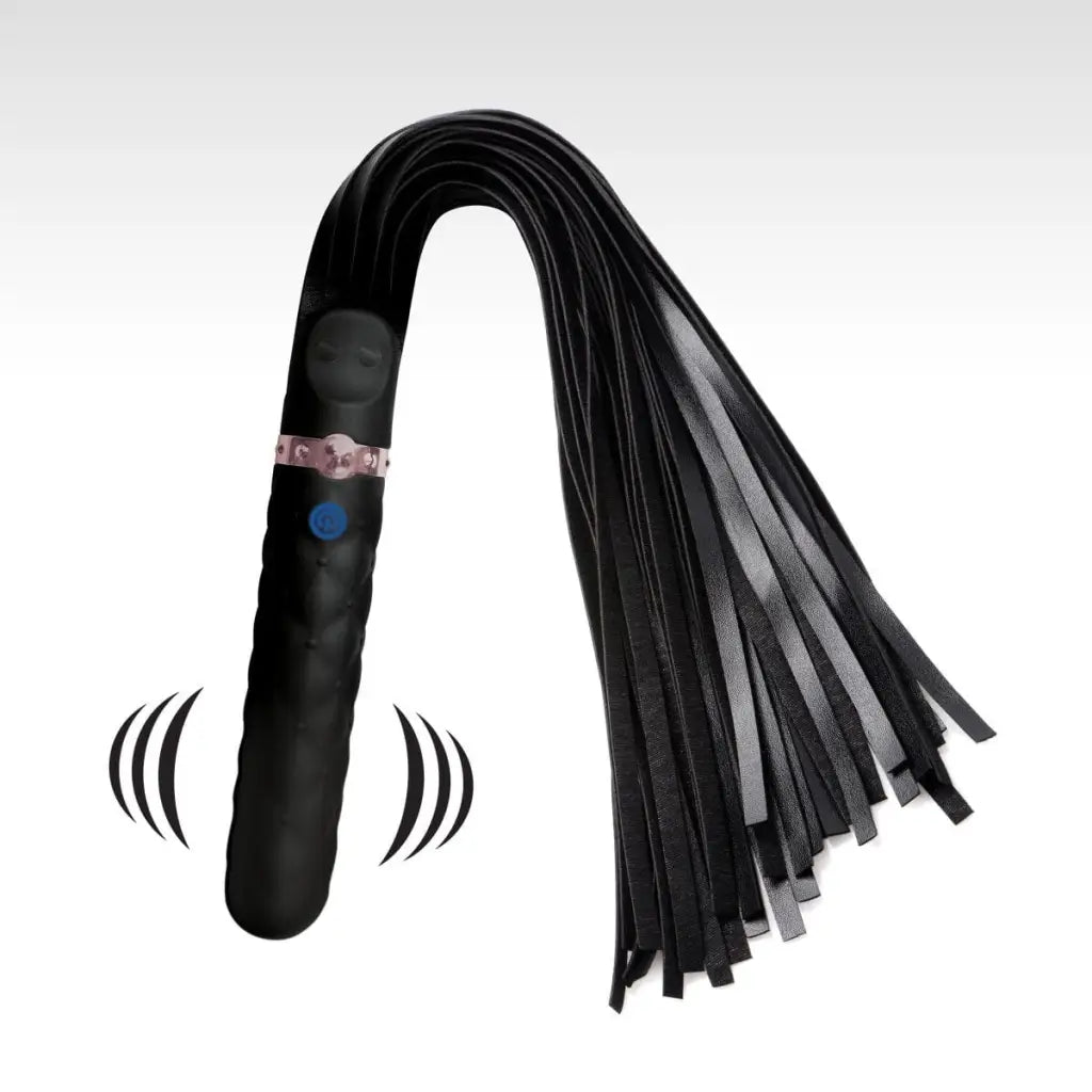 Master Series Impact 9x Vibrating Silicone Dildo Flogger at the Haus of Shag