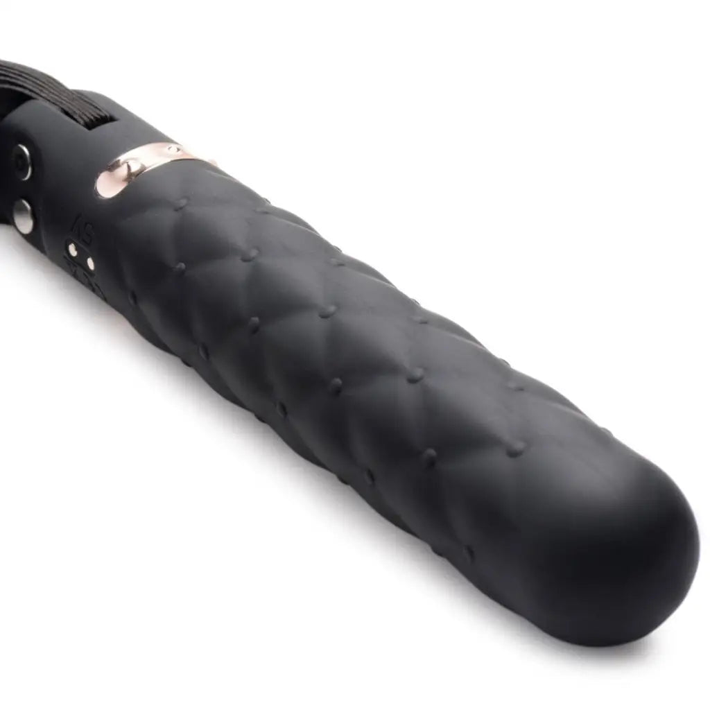 Master Series Impact 9x Vibrating Silicone Dildo Flogger at the Haus of Shag