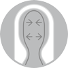 Simple line drawing of a stylized face in a circular frame on Satisfyer Men Classic sleeve