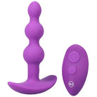 A-Play Beaded Vibe: Rechargeable Silicone Anal Plug with Remote, Purple Device