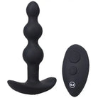 Black A-Play Beaded Vibe Rechargeable Silicone Anal Plug with Remote Control