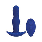 A-Play Expander rechargeable silicone anal plug with remote and large blue silicone body